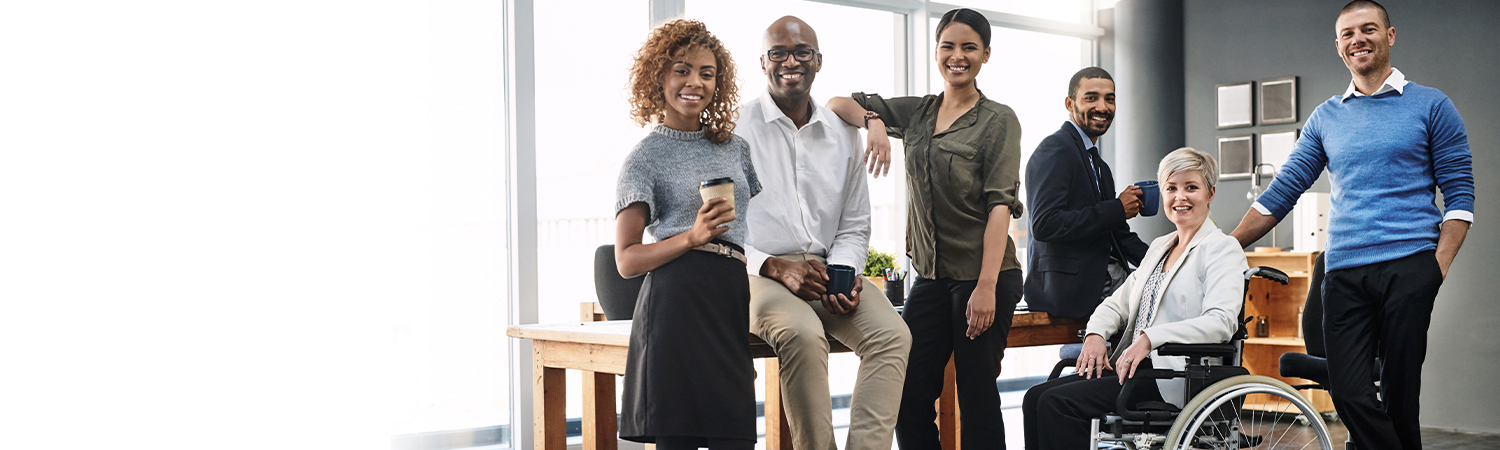 A Diverse Group of Businesspeople in an Office